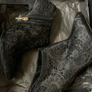 June Ambrose textured bootie